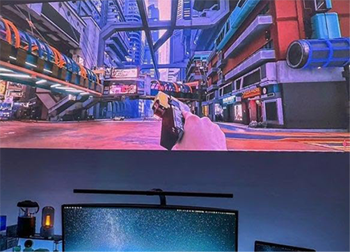 JMGO 200 inch screen for games